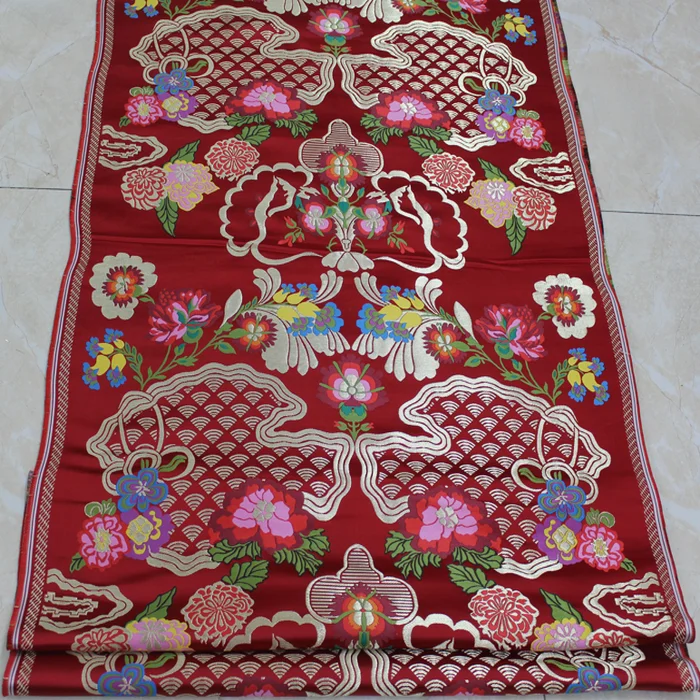 

Silk jacquard woven brocade fabric dress show wo clothing Mongolian robe Tibetan clothing decorative curtain Chinese wind fabric
