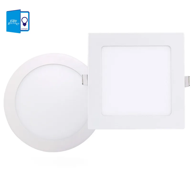 

[DBF] Ultra thin Design Dimmable 3W 4W 6W 9W 12W 15W 18W 24W LED Ceiling light Downlight / Slim Round Square Flat Panel Light
