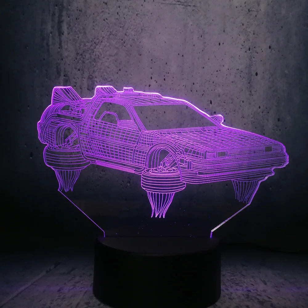 Автомобиль крутой автомобиль 3D USB Светодиодная лампа автомобильный Стайлинг
