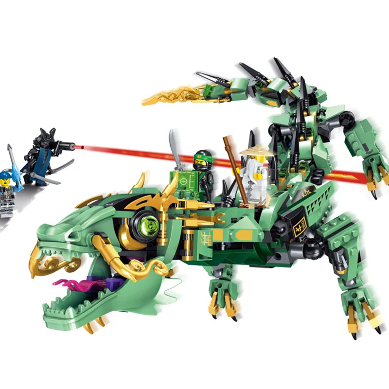 Blocks Toy NEW LEGO Ninjago Green Ninja Mech Dragon 70612 Building Kit 592 Pcs