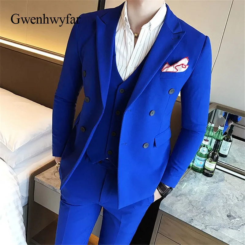 Gwenhwyfar Custom Made Men Suits 2018 Double Breasted Men's Suits ...