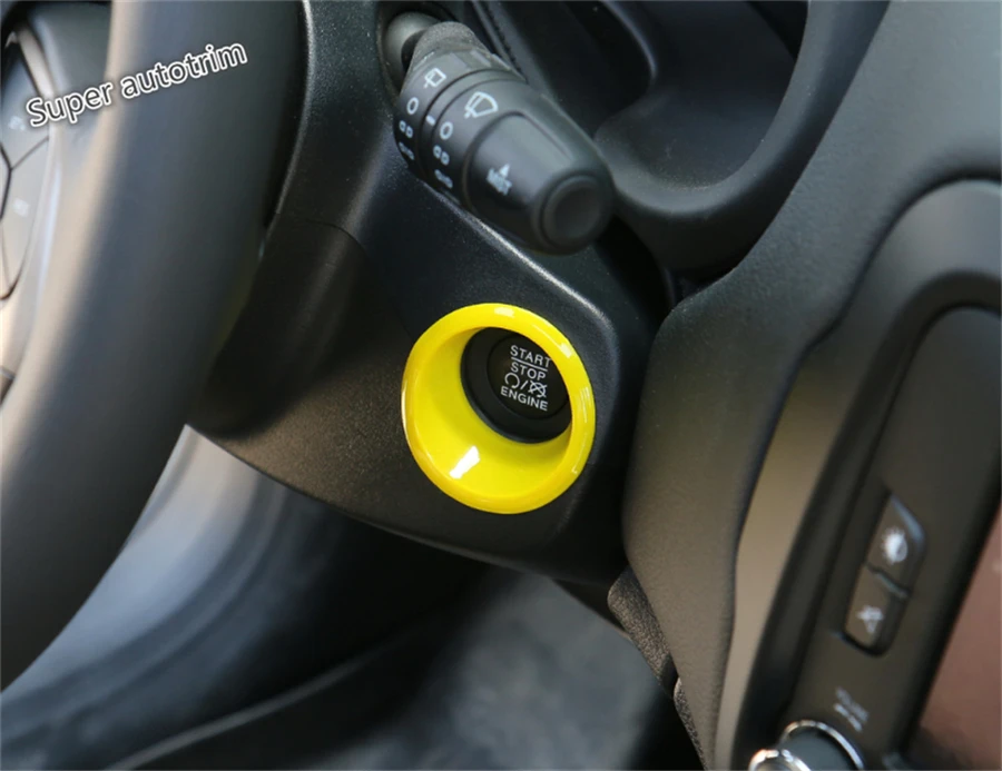 

Lapetus Start Stop Engine Push Button Frame Key Ring Frame Cover Trim Accessories Interior For Jeep Compass 2017 2018 2019 ABS