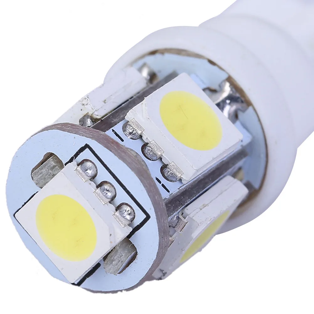 10 шт./лот T10 W5W светодиодные лампы 5050 5 SMD 194 168 Ксеноновые белые клиновидные