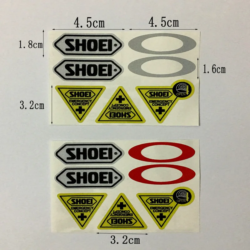

Reflective Waterproof Motorcycle Helmet Sticker Applique Triangle SHOEI Arai TT Helmet Applique Lens Applique Helmet Sticker