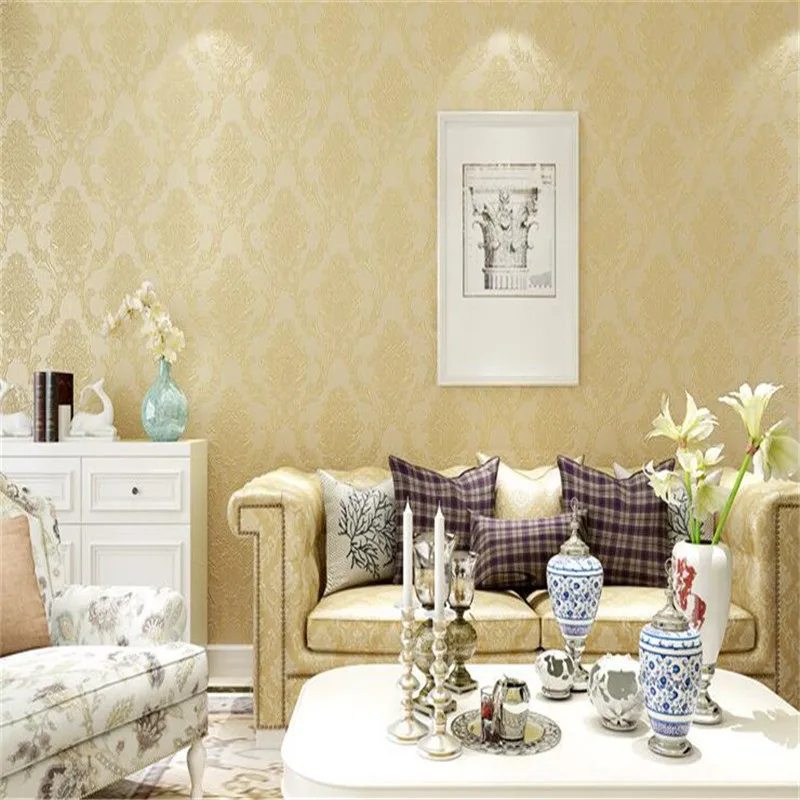 

Wallpapers YOUMAN Non-woven Modern Self-Adhesive Wallpaper Roll Flower Pattern Home Decoration For Living Room Bedroom 4 Colors