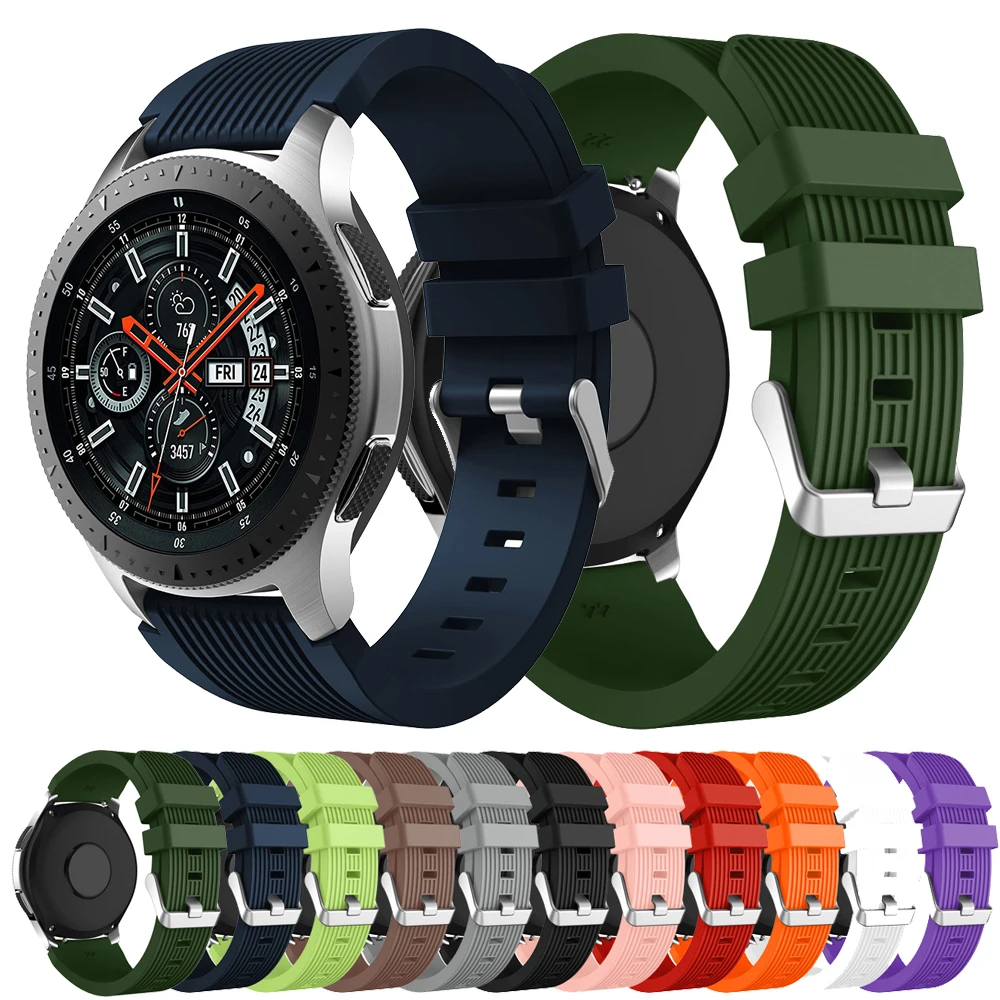 Ремешок силиконовый для Samsung galaxy watch 46 мм сменный спортивный браслет из