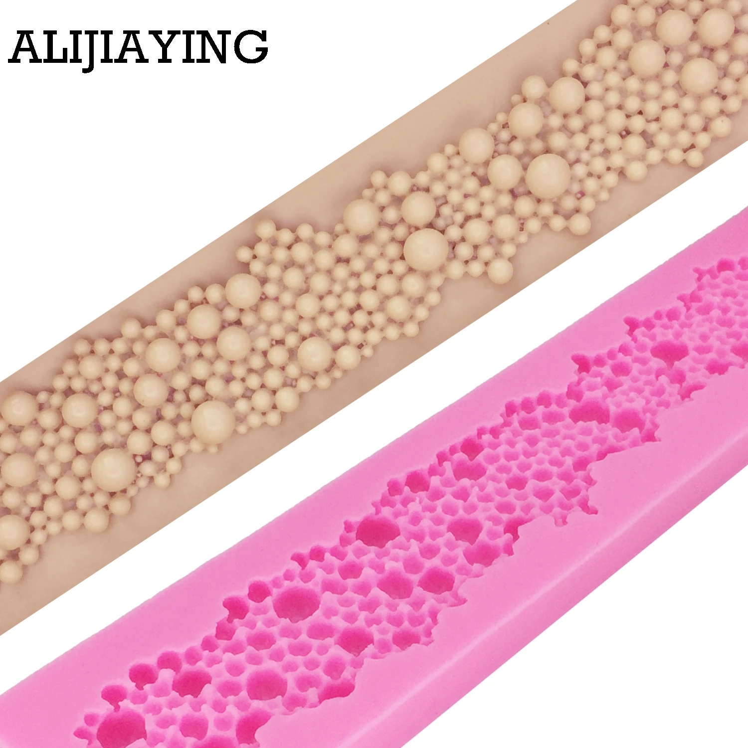 M0649 жемчужные бусины форма силиконовая форма для выпечки помадка торт кружева декор сахарное Ремесло Плесень Кухня украшения инструменты
