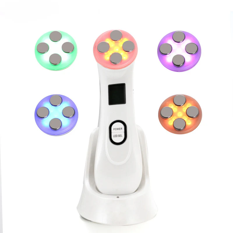 

2Pcs/Pack LED Photon Mesotherapy Electroporation RF Radio Frequency Face Skin Rejuvenation Device Facial Scrubber Remove Wrinkle