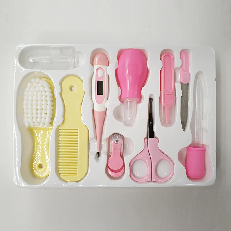 10Pcs/Set Baby Health Care Set Portable Baby Tool Kits Kids Grooming Kit Safety Cutter scissors Nail Care Set for Baby Kids