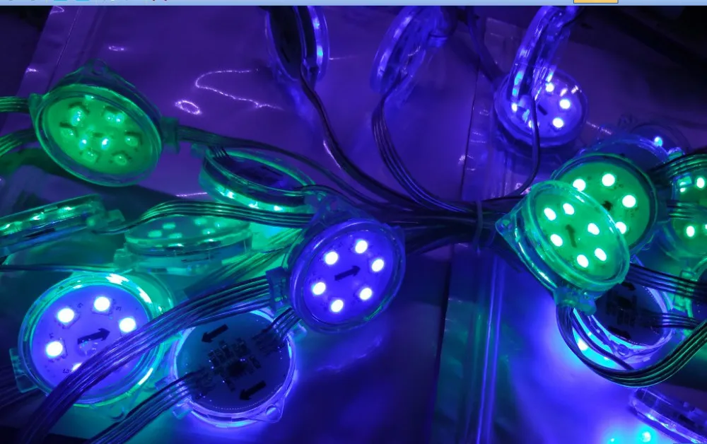 

WS2821A DC24V MX512 pixel module with clear cover;6pcs 5050 led inside;1.44W;42mm diameter;20pcs a string