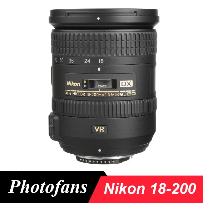 Объектив Nikon 18-200 Nikkor AF-S DX 18-200 мм f/3,5-5,6G ED VR II Объективы для Nikon D3100 D3200 D3300 D5500 D5300 D90 D7200 D7100