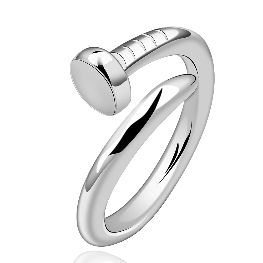

Top quality Silver Plated & Stamped 925 lucky cute open smooth Spiral for women wedding girls Finger Rings Wholesale