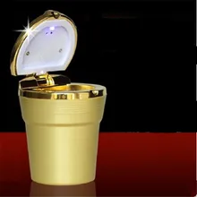 Автомобильный Стайлинг автомобильный для сигарет Пепельница с светодиодный лампой чехол для Skoda Octavia Yeti Fabia Rapid Superb Roomster Combi