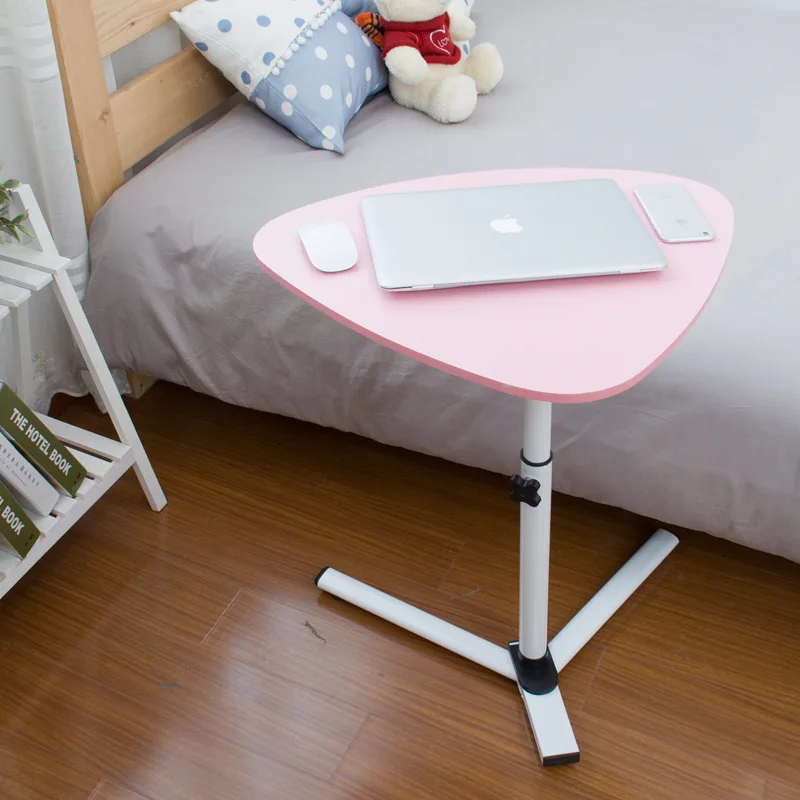  Free Lift Rotating Coffee Table Triangle Corner Desk Simple Sofa Side Adjustable Height Laptop Tabl