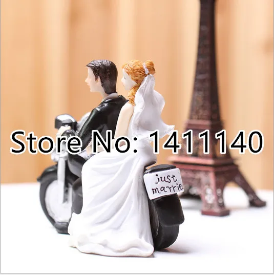 Figurines De Gateau De Mariage Moto A Emporter Pour Couple Mariee Et Marie Aliexpress