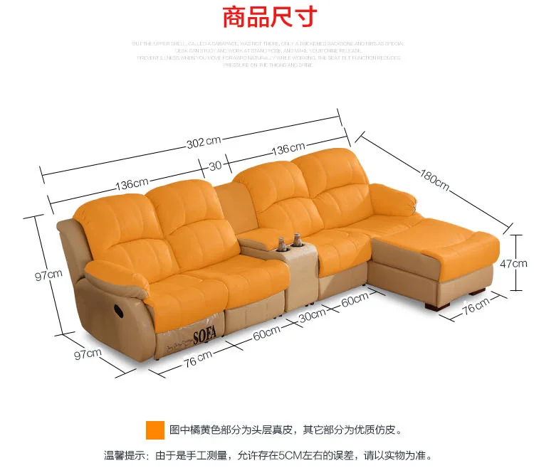 L-образный дом fuctional диван дизайн# CE-QMA8116 - Цвет: 302X180X97cm