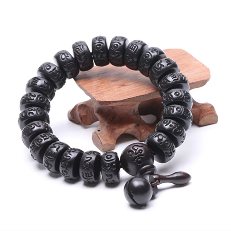 Prix Bracelet de perles en bois de pêche véritable sculpté à la main Sennier bracelets bouddha pour hommes femmes