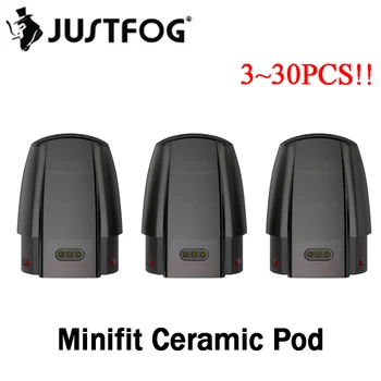 

3~30pcs/lot Original Justfog Minifit Ceramic Pod Cartridge 1.5ml 1.6ohm Coil with Bottom Airflow Fit E Cig Justfog Minifit Vape