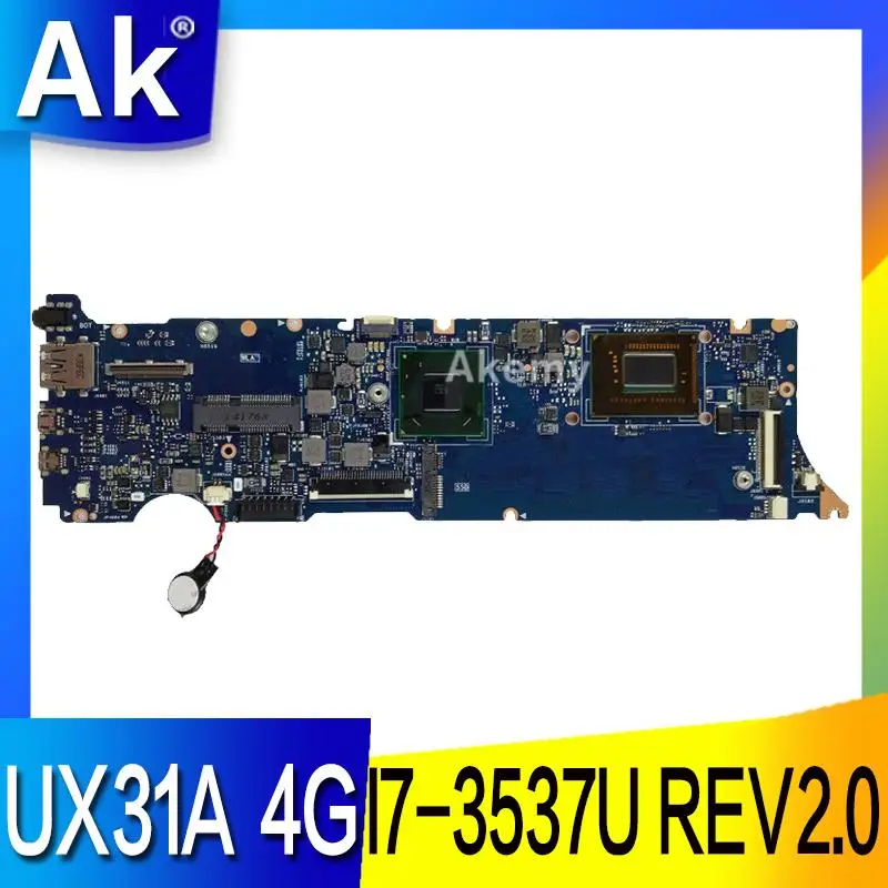 AK UX31A2 материнская плата для ноутбука ASUS UX31A UX31 тестовая оригинальная материнская плата 4G ram I7-3537U REV2.0