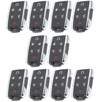 

KEYECU 10 Pcs/lot Remote Car Key Shell Case Fob 6 Button for Chevrolet Silverado GMC Sierra Chrome Edge