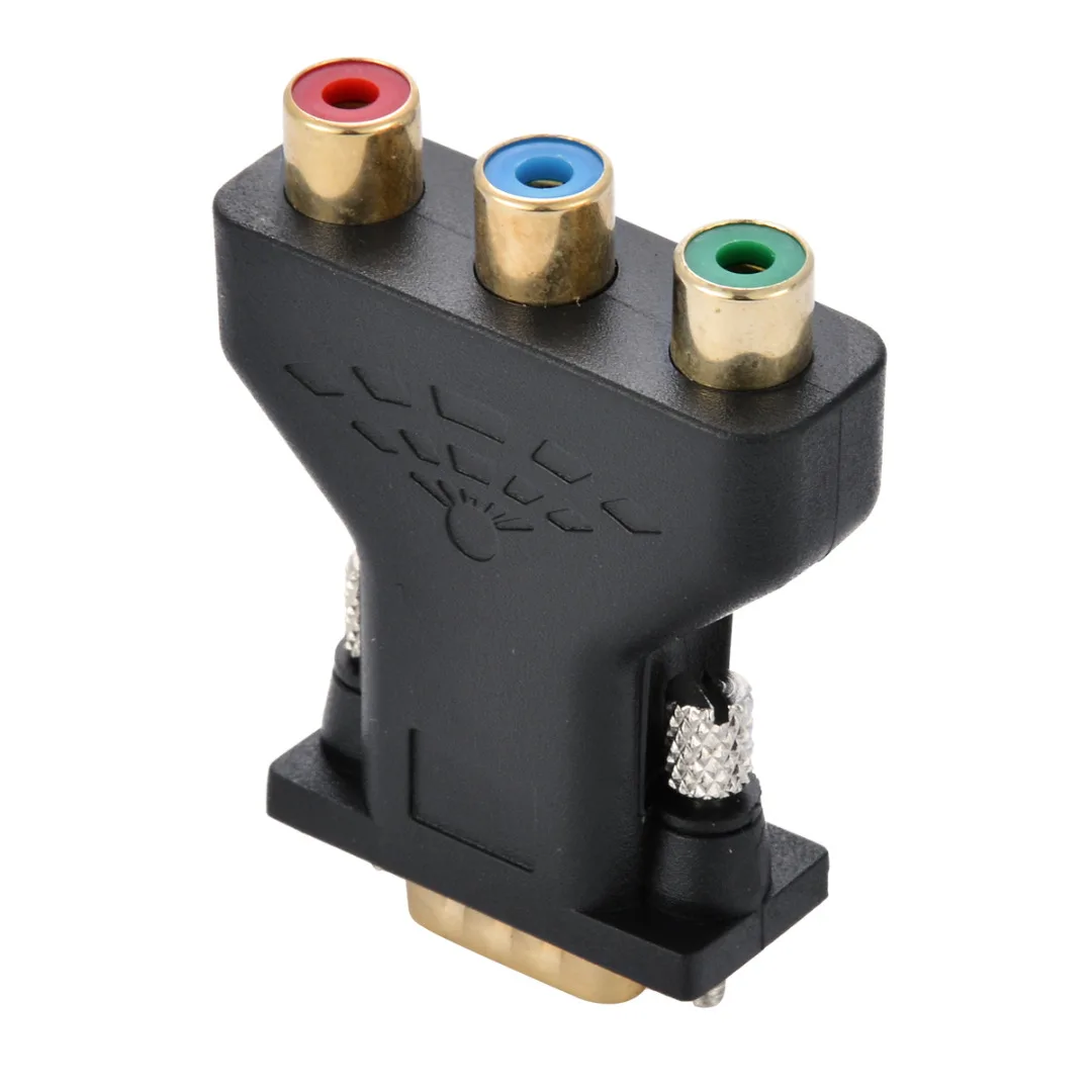 Mayitr 1 шт. 3 RCA RGB видео Женский в HD 15-Pin VGA разъем позолоченный компонент видео разъем адаптер для DVD PS3