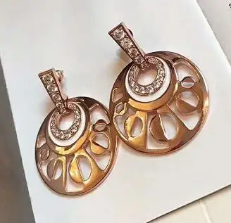 

Trendy Stud Earings Fashion Jewelry 2018 Rose Gold Earrings for Women Stainless Steel Stud Round Earrings