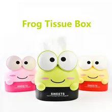 Very cute big eyes cartoon frog tissue box Fashion cartoon roll paper box