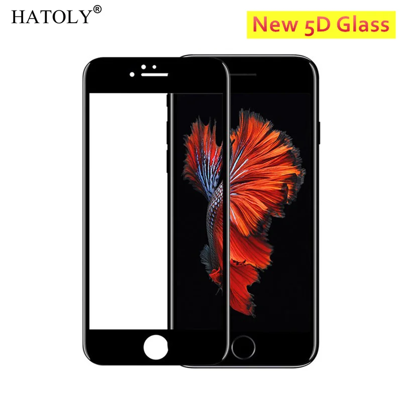 

5D Tempered Glass For iPhone 6s Plus Glass Full Cover Curved Edge Glass For iPhone 6s Plus Screen Protector For iPhone 6s Plus