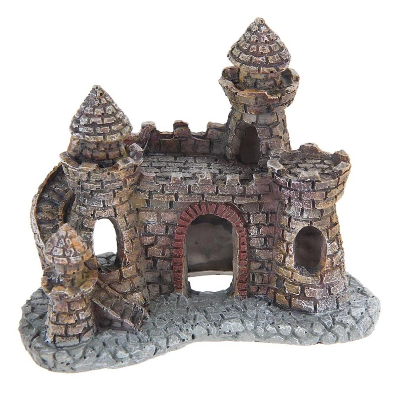 Resin Castle Aquariums Decorations Castle Tower Ornaments Fish Tank