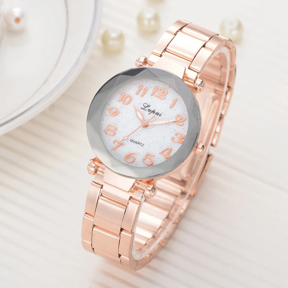 

Brand Women Watches Luxury Rose Gold Clock Stainless Steel Dress Quartz Wrist Watch Ladies Creative Watch Reloj Mujer Dropship30