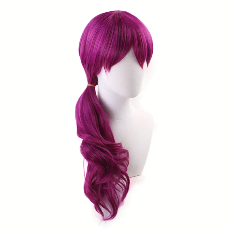 K/DA Evelynn красновато-фиолетовый длинный парик косплей костюм KDA женские термостойкие синтетические волосы на Хэллоуин вечерние ролевые парики