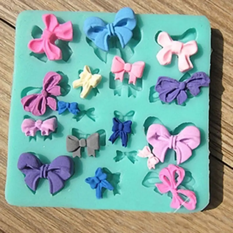 

LIMITOOLS Silicone 3d Mini Bowknot Silicone Molds Wedding Cake Decorations Chocolate Fudge Mold Kitchen Baking Tools