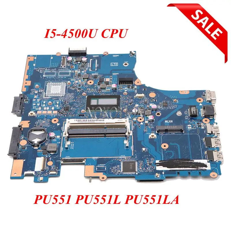 Материнская плата NOKOTION PC для ASUS PU551 PU551L PU551LA REV 2,0 основная плата SR170 I5-4500U cpu DDR3 полный тест