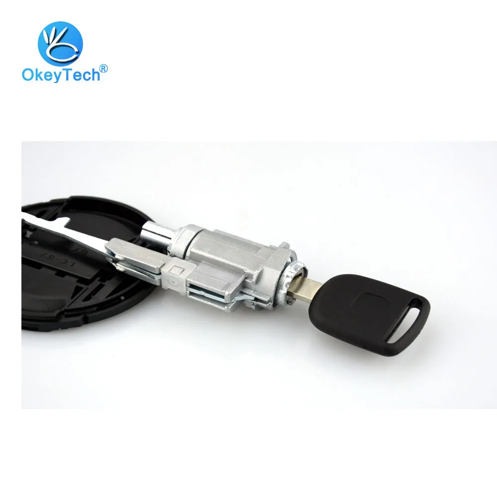 

OkeyTech Car Door Ignition Lock Set for Honda Accord Fit CRV Odyssey With Blade Car Key Original Milling Cylinder Trunk Barrel