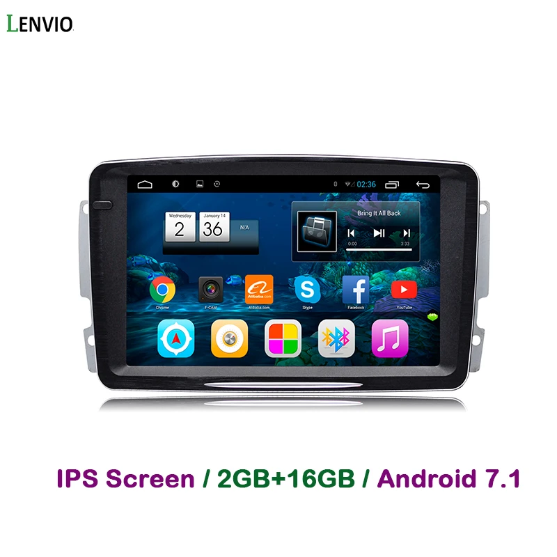 Автомобильный DVD-проигрыватель Lenvio 2G RAM 32G ROM Android 7 1 GPS для Mercedes-Benz Vaneo Viano VITO 2004-2006 |