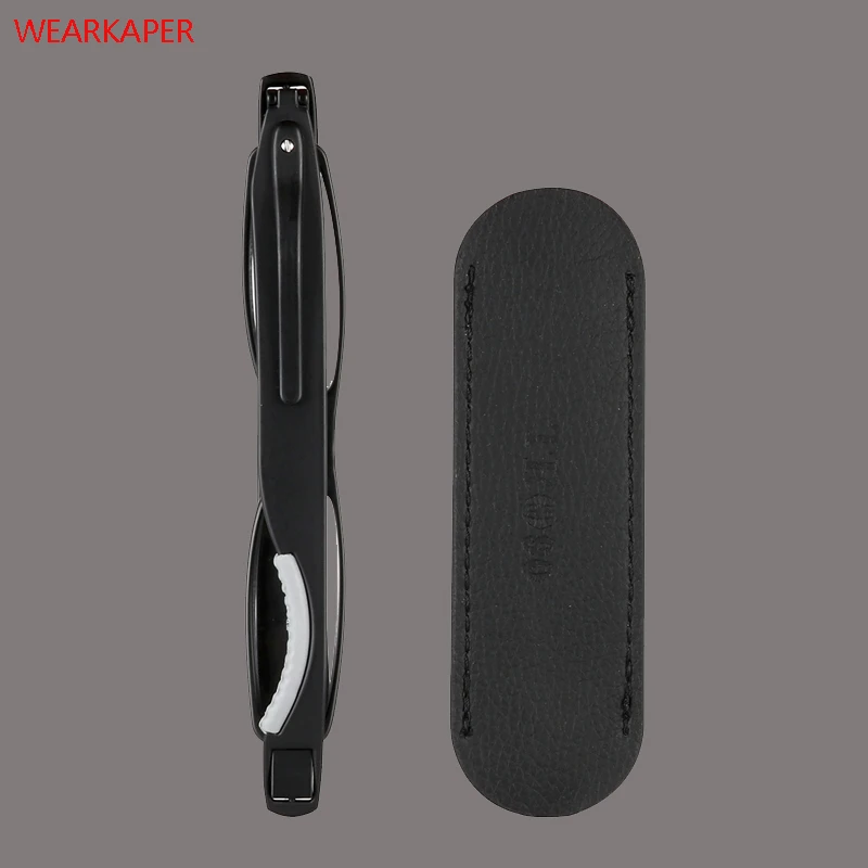 

WEARKAPER Small 360 Rotation Design Glasses Frame Wen Women Black TR90 Rotate Pen hook Power Folding Reading Glasses With Bag