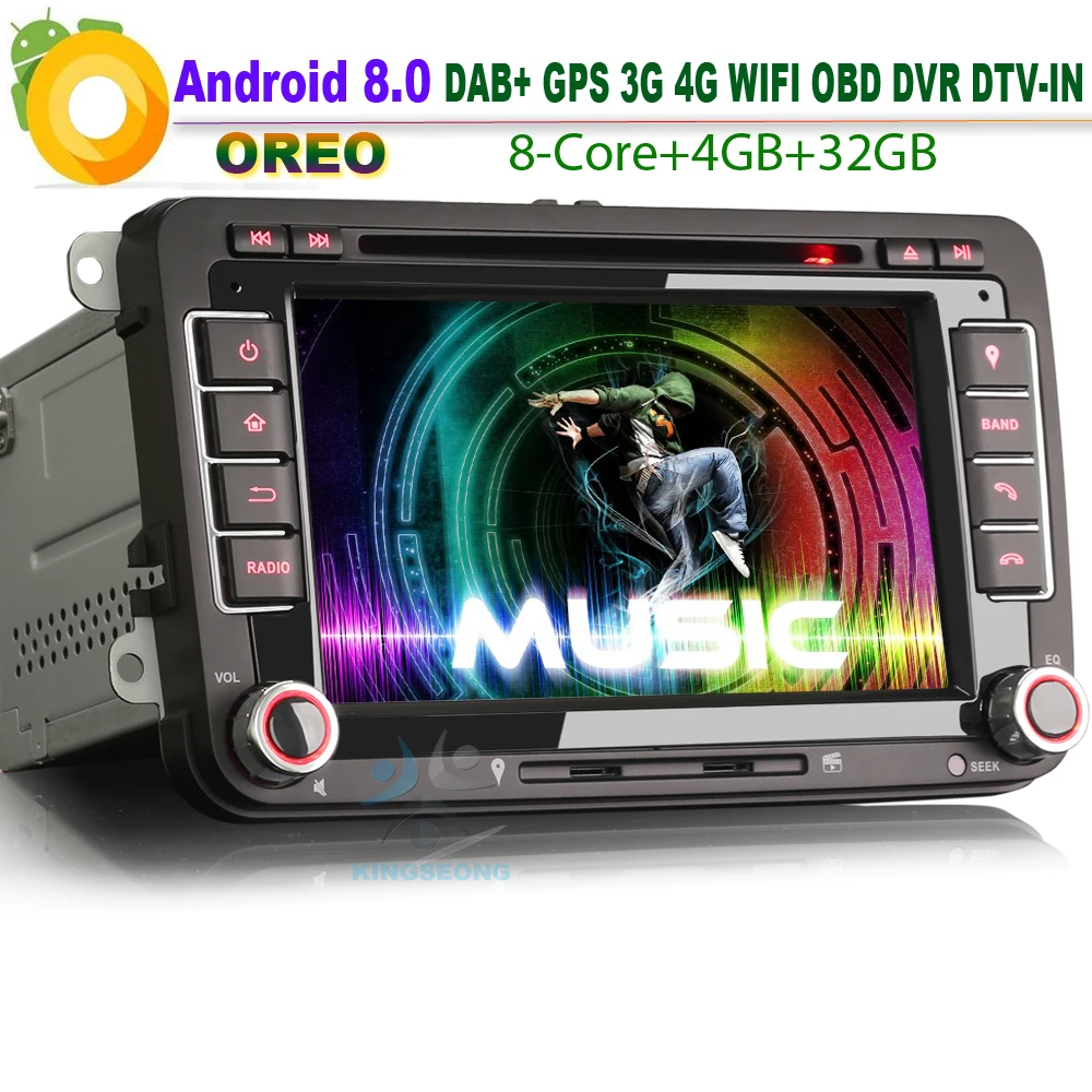 Головное устройство 7 &quotAndroid 8 0 DAB + CD GPS Sat Navi авторадио радио SD DVR WiFi RDS BT DVD DTV IN USB для