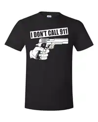 Футболка I Don't Call 911 2-я поправка Molon Labe Bear Arms Ccw Pistol Высокое качество Мужская хлопковая одежда футболки Ringer футболка