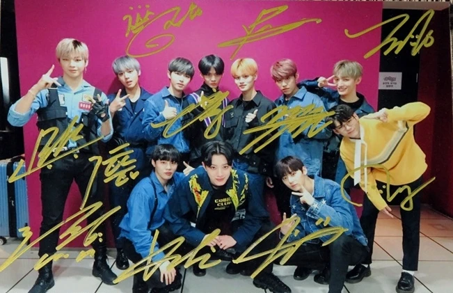 Ручная работа WANNA ONE autographed group photo 6 дюймов K-pop Бесплатная доставка 052018 | Дом и сад