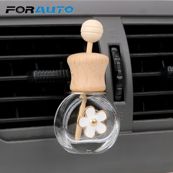 

FORAUTO Car Perfume Clip For Essential Oils Diffuser Air Freshener Fragrance Air Vent Outlet Empty Glass Bottle Car-styling