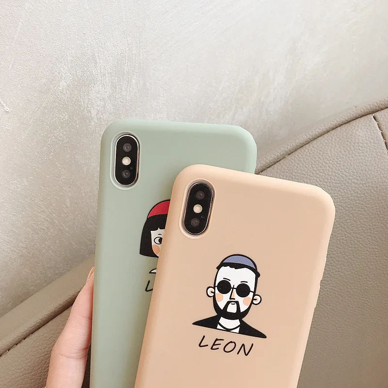 JAMULAR с героями из мультфильмов; убийца Leon и Mathilda облегающий чехол для iPhone XS MAX XR X 7 8 6 6s Plus Мягкий матовый Силиконовый чехол для телефона