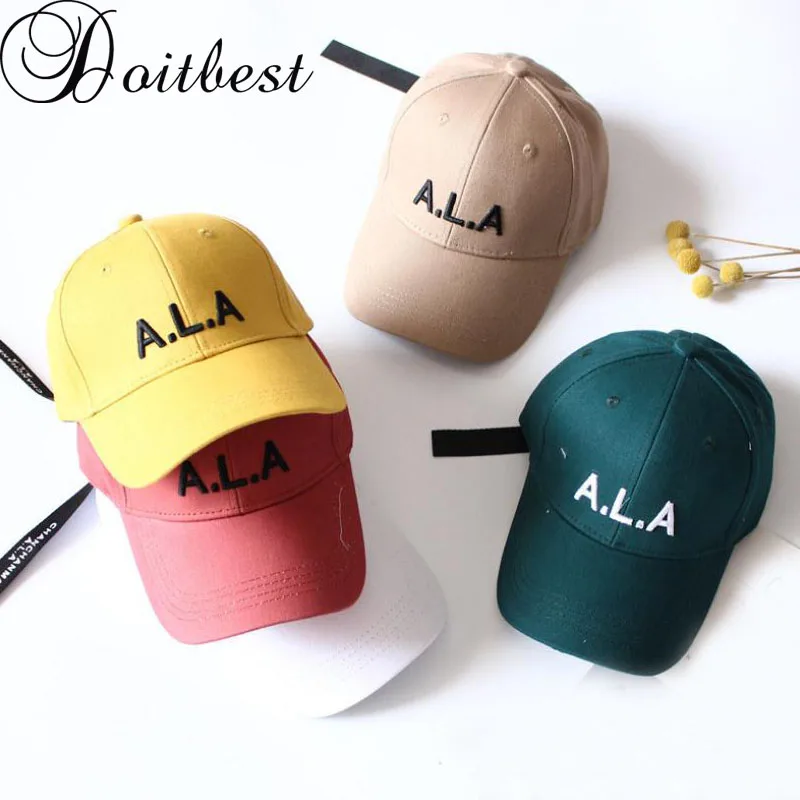 Doitbest от 2 до 8 лет весенние детские Бейсбол девочки-мальчики Ала Письма Snapback регулируемый дети хип хоп шляпа-Панама