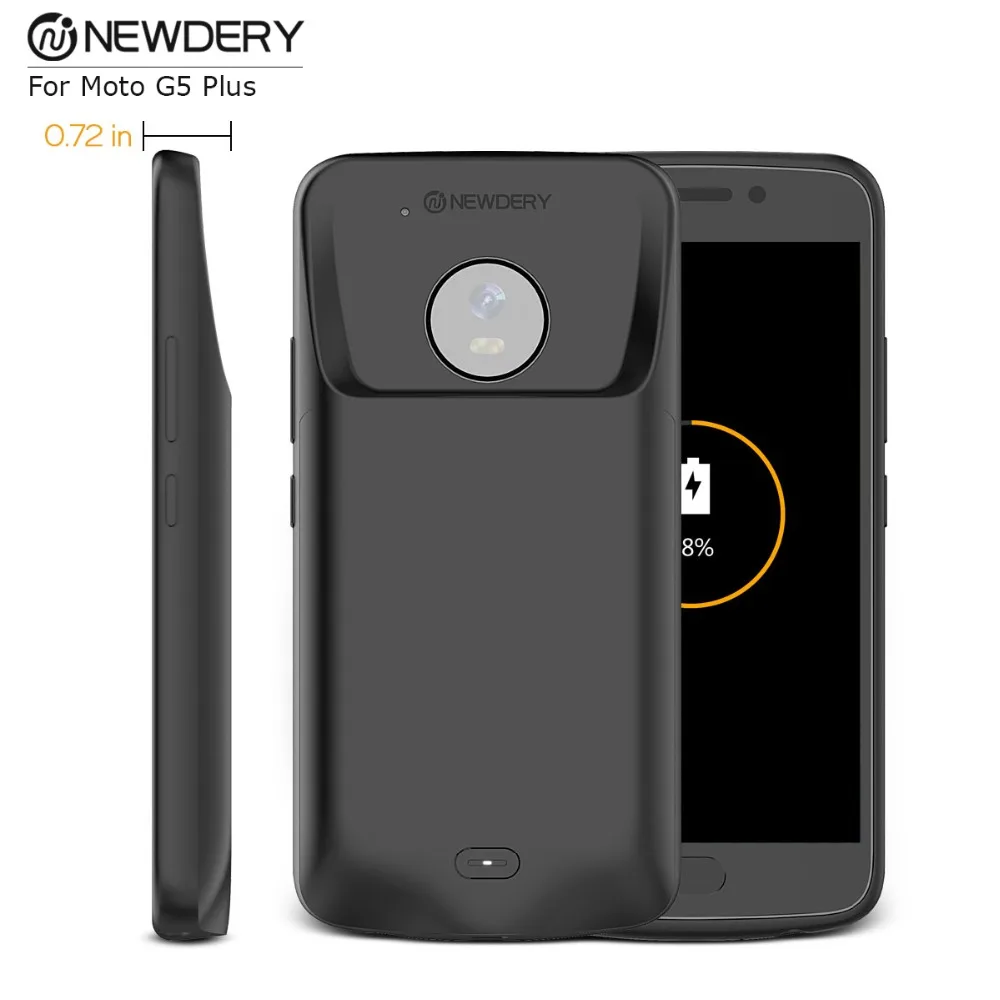 Newdery Extended Backup Battery Case For Motorola G5+ Rechargeable