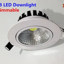 Cob-светодиоды с регулируемой яркостью светильники круглые 10W12W высокого качества светодиодный встраиваемый свет теплый белый корпус CE& ROHS+ Драйвер