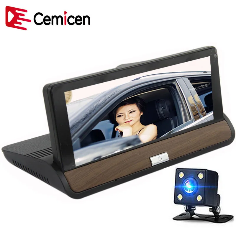 Автомобильный видеорегистратор Cemicen 7 дюймов IPS 3G Wi Fi Android 5 0 GPS навигация Bluetooth