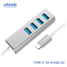 Vmade USB C концентратор type C концентратор для Ethernet мульти USB 3,0 Порт Thunderbolt 3 2 адаптер питания для macBook Pro Air Dock USB-C концентратор