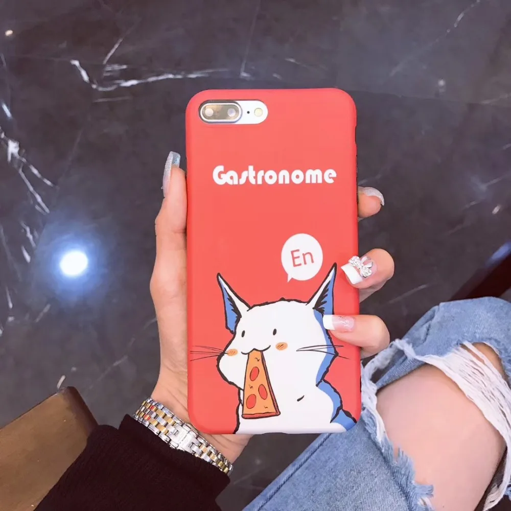BINYEAE забавный кот узор чехол для телефона iPhone 6 6S plus 7 8 X XS XR Макс красный животных