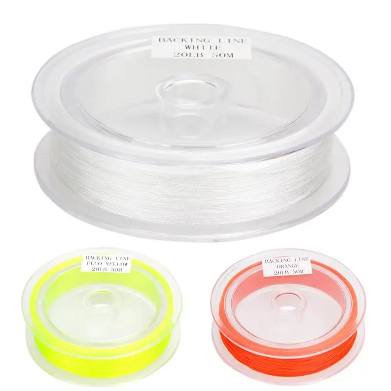 buy Sikiwind 1Pcs 50M Fly Fishing Line 3 Colors Braided Wire Fly Fish Backing Lines 20LB Fishing Equipment Tackle Tool Accessories