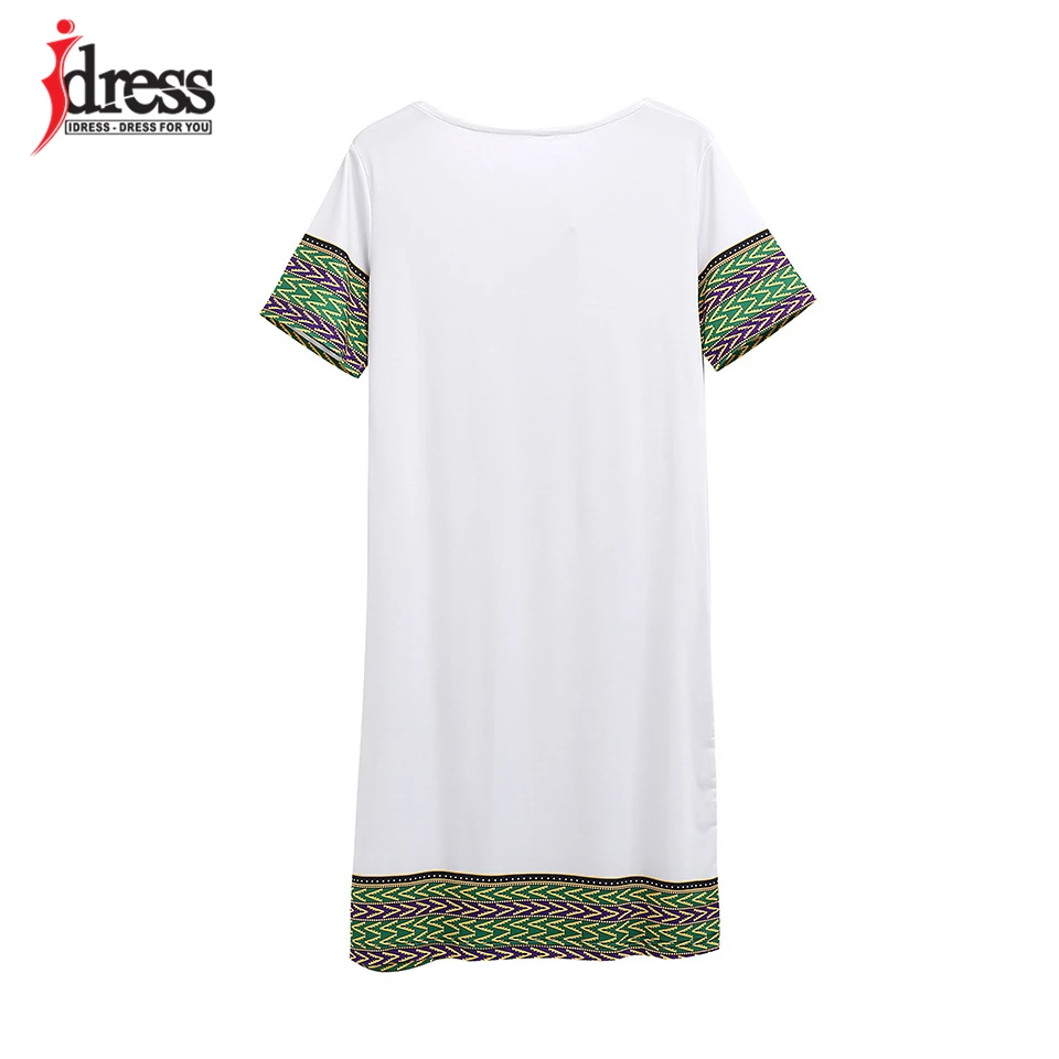 IDress S-XXXL Plus Size Sexy Casual Summer Dress Women Short Sleeve Party Dresses 2017 Black Vintage Traditional Printed Dresses (11)