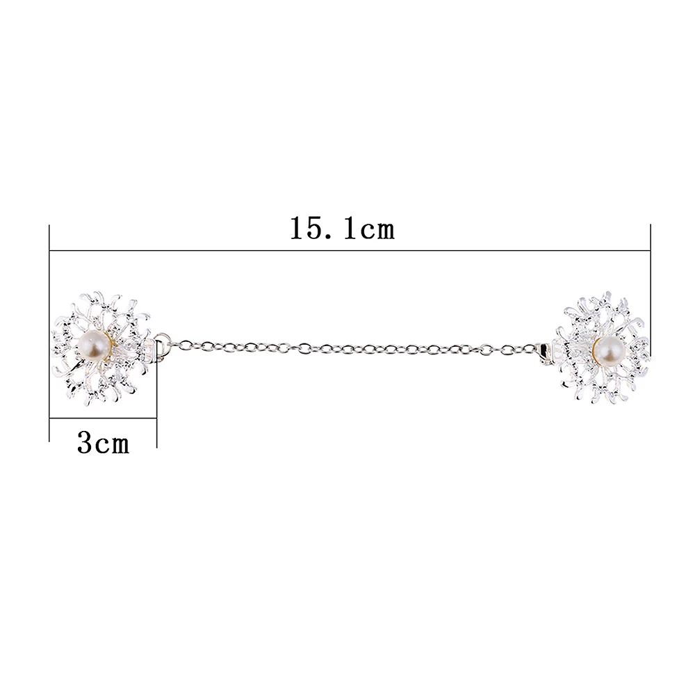 Брошь женская сплав жемчуг свитер клипса для кардигана соединение пряжки воротник клипса для кардигана ссылка Пряжка воротник зажим для шали